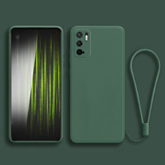 Ultra-thin Silicone Gel Soft Case 360 Degrees Cover YK2 for Xiaomi Redmi Note 10T 5G Midnight Green
