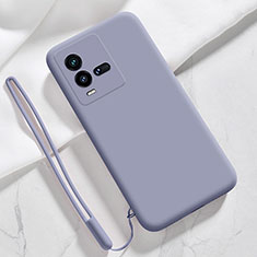 Ultra-thin Silicone Gel Soft Case 360 Degrees Cover YK3 for Vivo iQOO 10 5G Lavender Gray