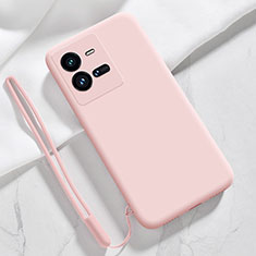 Ultra-thin Silicone Gel Soft Case 360 Degrees Cover YK3 for Vivo iQOO 10 Pro 5G Pink