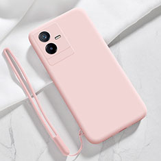 Ultra-thin Silicone Gel Soft Case 360 Degrees Cover YK3 for Vivo iQOO Z6x Pink