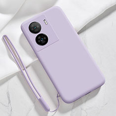 Ultra-thin Silicone Gel Soft Case 360 Degrees Cover YK3 for Vivo iQOO Z7 5G Clove Purple