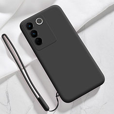 Ultra-thin Silicone Gel Soft Case 360 Degrees Cover YK3 for Vivo V27 5G Black