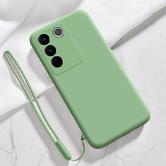 Ultra-thin Silicone Gel Soft Case 360 Degrees Cover YK3 for Vivo V27 5G Green