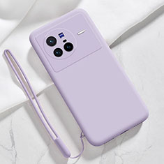 Ultra-thin Silicone Gel Soft Case 360 Degrees Cover YK3 for Vivo X80 5G Clove Purple