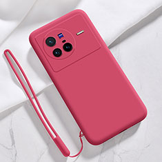 Ultra-thin Silicone Gel Soft Case 360 Degrees Cover YK3 for Vivo X80 5G Red