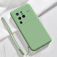 Ultra-thin Silicone Gel Soft Case 360 Degrees Cover YK3 for Vivo X80 Pro 5G Green