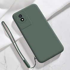 Ultra-thin Silicone Gel Soft Case 360 Degrees Cover YK3 for Vivo Y11 (2023) Midnight Green