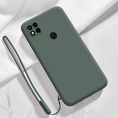 Ultra-thin Silicone Gel Soft Case 360 Degrees Cover YK3 for Xiaomi Redmi 9 India Midnight Green