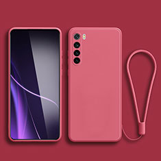 Ultra-thin Silicone Gel Soft Case 360 Degrees Cover YK3 for Xiaomi Redmi Note 8 (2021) Hot Pink