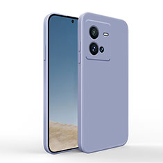 Ultra-thin Silicone Gel Soft Case 360 Degrees Cover YK4 for Vivo iQOO 10 Pro 5G Lavender Gray