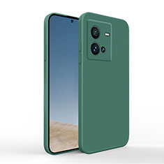 Ultra-thin Silicone Gel Soft Case 360 Degrees Cover YK4 for Vivo iQOO 10 Pro 5G Midnight Green