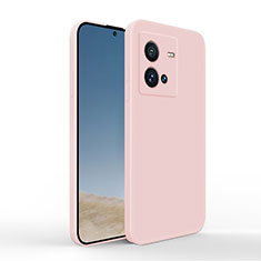 Ultra-thin Silicone Gel Soft Case 360 Degrees Cover YK4 for Vivo iQOO 10 Pro 5G Pink