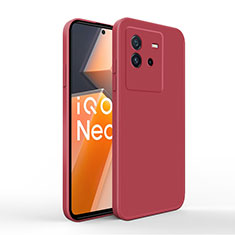 Ultra-thin Silicone Gel Soft Case 360 Degrees Cover YK4 for Vivo iQOO Neo6 5G Red