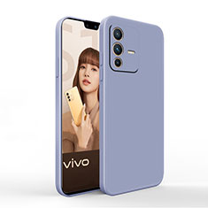 Ultra-thin Silicone Gel Soft Case 360 Degrees Cover YK4 for Vivo V23 Pro 5G Lavender Gray