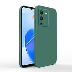 Ultra-thin Silicone Gel Soft Case 360 Degrees Cover YK4 for Vivo V25 Pro 5G Midnight Green