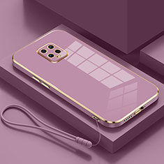 Ultra-thin Silicone Gel Soft Case 360 Degrees Cover YK4 for Xiaomi Redmi 10X 5G Clove Purple