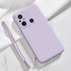 Ultra-thin Silicone Gel Soft Case 360 Degrees Cover YK4 for Xiaomi Redmi 12C 4G Clove Purple