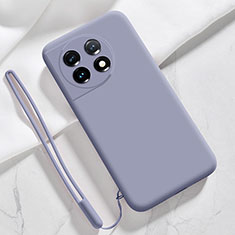 Ultra-thin Silicone Gel Soft Case 360 Degrees Cover YK8 for OnePlus 11 5G Lavender Gray