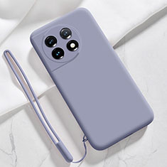 Ultra-thin Silicone Gel Soft Case 360 Degrees Cover YK8 for OnePlus Ace 2 5G Lavender Gray