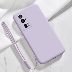 Ultra-thin Silicone Gel Soft Case 360 Degrees Cover YK8 for Xiaomi Poco F5 Pro 5G Clove Purple