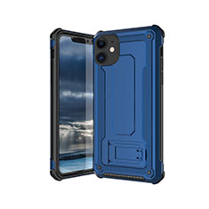 Ultra-thin Silicone Gel Soft Case 360 Degrees Cover Z01 for Apple iPhone 11 Blue and Black