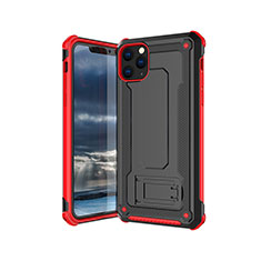Ultra-thin Silicone Gel Soft Case 360 Degrees Cover Z01 for Apple iPhone 11 Pro Max Red and Black