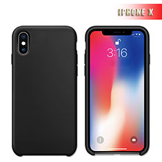 Ultra-thin Silicone Gel Soft Case 360 Degrees M02 for Apple iPhone Xs Black