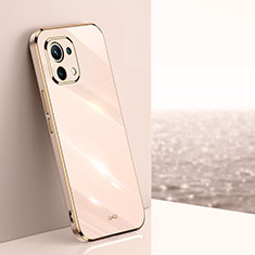Ultra-thin Silicone Gel Soft Case Cover C03 for Xiaomi Mi 11 Lite 5G Gold