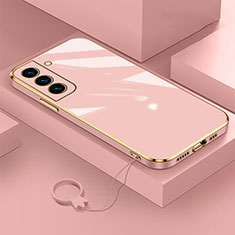 Ultra-thin Silicone Gel Soft Case Cover M01 for Samsung Galaxy S22 Plus 5G Rose Gold