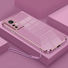 Ultra-thin Silicone Gel Soft Case Cover S01 for Xiaomi Mi 12T Pro 5G Purple