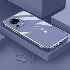 Ultra-thin Silicone Gel Soft Case Cover S01 for Xiaomi Mi 13 Lite 5G Lavender Gray