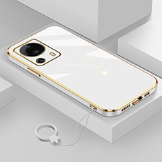 Ultra-thin Silicone Gel Soft Case Cover S01 for Xiaomi Mi 13 Lite 5G White