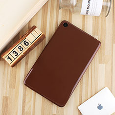 Ultra-thin Silicone Gel Soft Case Cover S01 for Xiaomi Mi Pad Brown