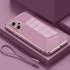 Ultra-thin Silicone Gel Soft Case Cover S01 for Xiaomi Poco X4 GT 5G Purple