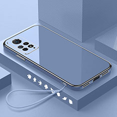 Ultra-thin Silicone Gel Soft Case Cover S01 for Xiaomi Poco X4 Pro 5G Lavender Gray