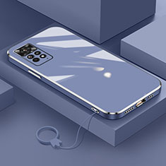 Ultra-thin Silicone Gel Soft Case Cover S01 for Xiaomi Redmi Note 11 Pro 4G Lavender Gray