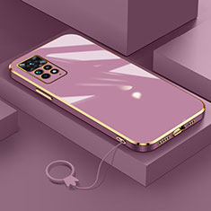 Ultra-thin Silicone Gel Soft Case Cover S01 for Xiaomi Redmi Note 11 Pro 4G Purple