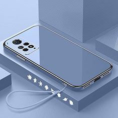 Ultra-thin Silicone Gel Soft Case Cover S01 for Xiaomi Redmi Note 11S 4G Lavender Gray