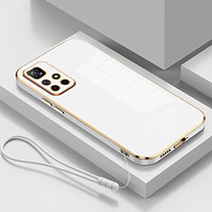 Ultra-thin Silicone Gel Soft Case Cover S01 for Xiaomi Redmi Note 11S 5G White