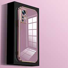 Ultra-thin Silicone Gel Soft Case Cover S02 for Xiaomi Mi 12T Pro 5G Purple