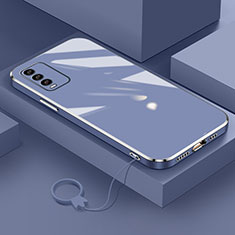 Ultra-thin Silicone Gel Soft Case Cover S02 for Xiaomi Redmi 9T 4G Lavender Gray