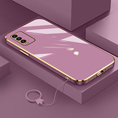 Ultra-thin Silicone Gel Soft Case Cover S02 for Xiaomi Redmi 9T 4G Purple