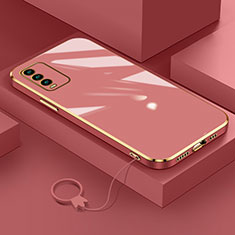 Ultra-thin Silicone Gel Soft Case Cover S02 for Xiaomi Redmi 9T 4G Red