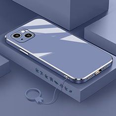 Ultra-thin Silicone Gel Soft Case Cover S03 for Apple iPhone 13 Lavender Gray