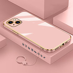 Ultra-thin Silicone Gel Soft Case Cover S03 for Apple iPhone 13 Mini Rose Gold