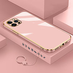 Ultra-thin Silicone Gel Soft Case Cover S03 for Apple iPhone 13 Pro Max Rose Gold