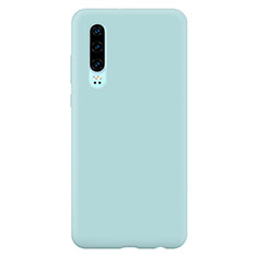 Ultra-thin Silicone Gel Soft Case Cover S04 for Huawei P30 Sky Blue