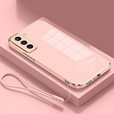 Ultra-thin Silicone Gel Soft Case Cover S04 for Samsung Galaxy S22 Plus 5G Rose Gold