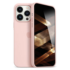 Ultra-thin Silicone Gel Soft Case Cover S05 for Apple iPhone 14 Pro Max Rose Gold