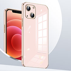 Ultra-thin Silicone Gel Soft Case Cover S06 for Apple iPhone 13 Rose Gold